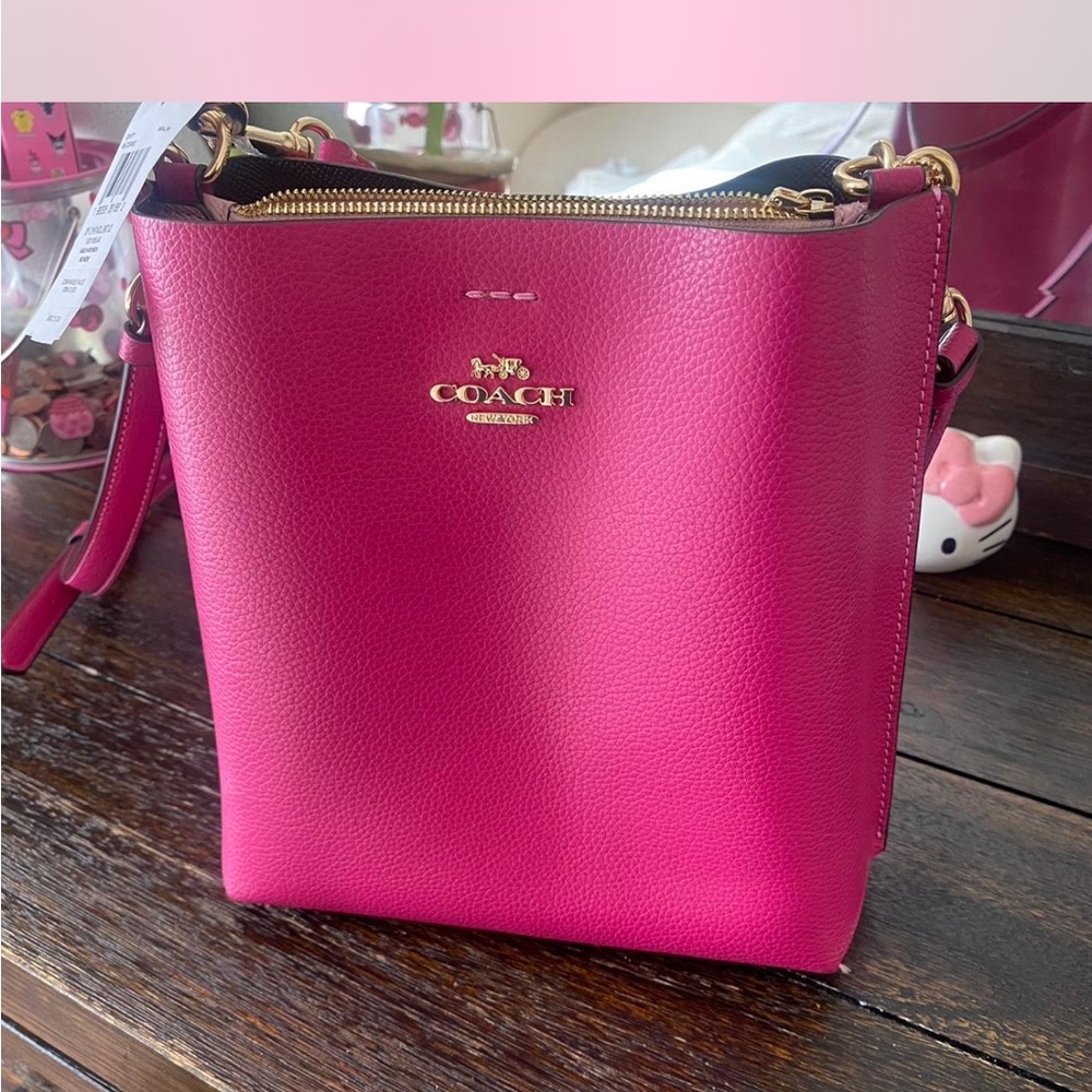 Coach Fuchsia Leather Crossbody Bag